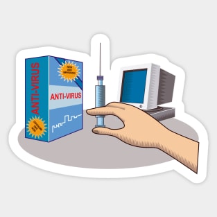 Anti-Virus Injection Protection Retro Sticker
